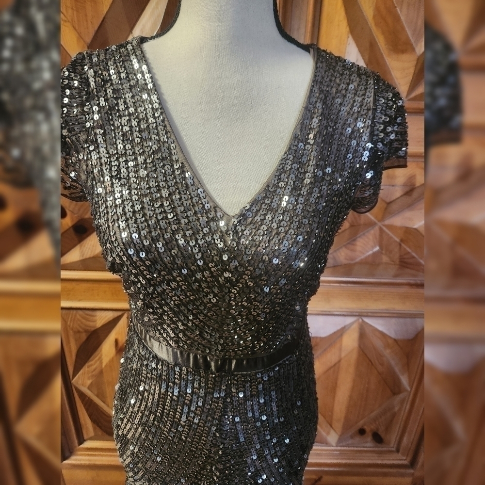 Adrianna Papell Cocktail Dress Sz 4P - Picture 3 of 9